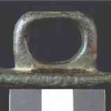 Sello romano de bronce: vista de perfil